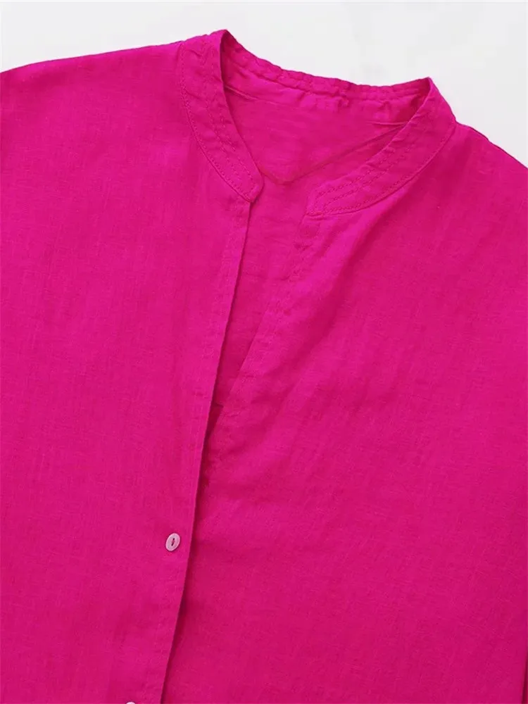 Женское платье-рубашка с длинным рукавом на пуговицах |