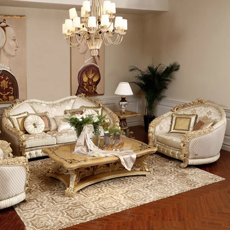 

Европейская роскошная мебель для гостиной из цельной древесины, ручная работа, французская вилла, комбинированная мебель на заказ