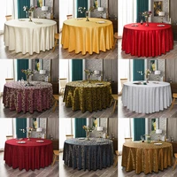 european jacquard wedding table cover round table cloth polyester table linen hotel banquet rectangle table decoration wholesale
