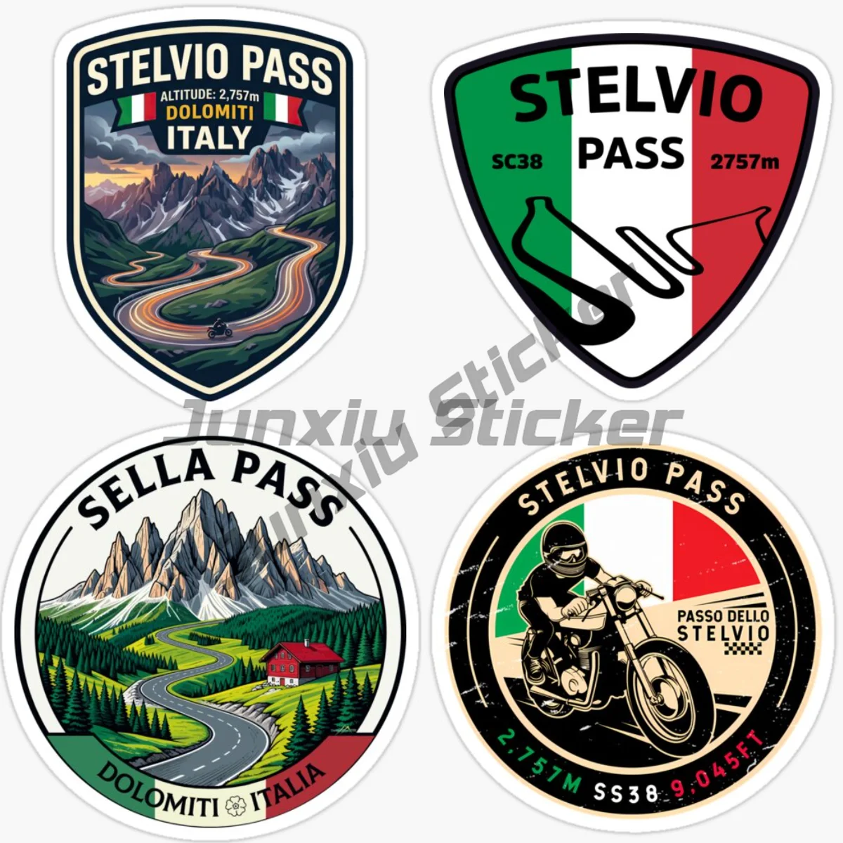 Фото Наклейки STELVIO PASS ITALIA для украшения автомобилей, комнат, шкафов, столов, компьютеров, велосипедов, виниловые самоклеящиеся наклейки №1