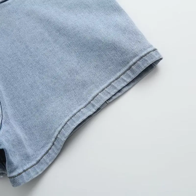 Withered Ins Fashion Blogger Retro Elastic Denim Shorts Ladies Summer High Waist Bermuda Hot Shorts Women