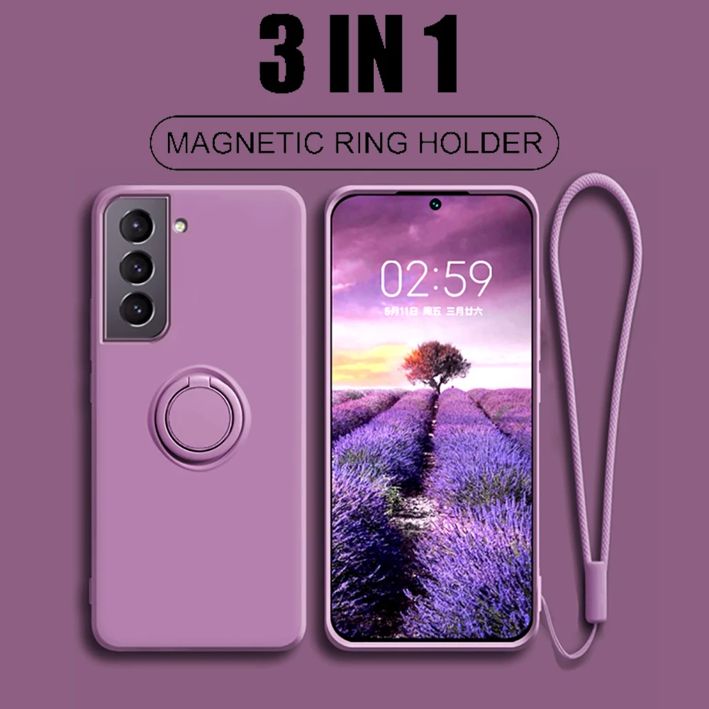

Samsung S20 FE Case For Samsung A13 5G Cover with lanyard Magnetic Ring Holder Case For S22 S21 FE S20 A12 A22 A32 A72 A71 A51