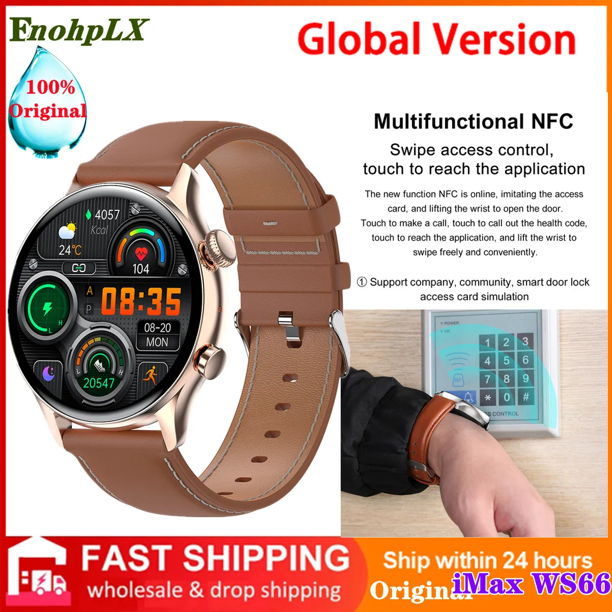 

New NFC Men Blue Tooth Call Heart Rate Smart Watch AI Voice Assistant Waterproof Music Playing Sports Fitness Tracker Smartwatch