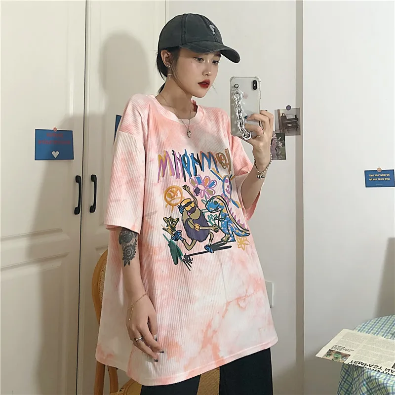 

Модные топы с круглым вырезом, летняя уличная одежда в стиле хип-хоп, футболка с коротким рукавом в стиле Харадзюку