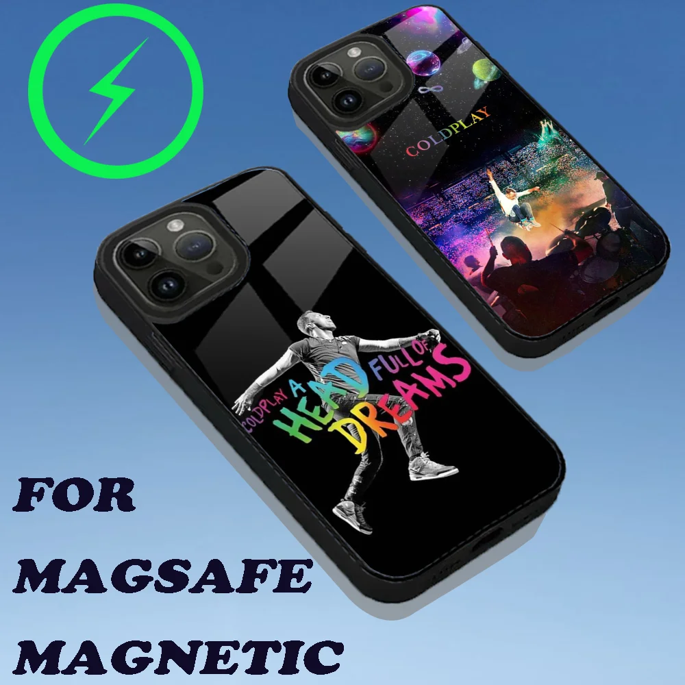 Чехол для телефона C-ColdplayS Rock Band iPhone 15 14 13 12 11 Plus Pro Max Mini Magsafe с магнитной