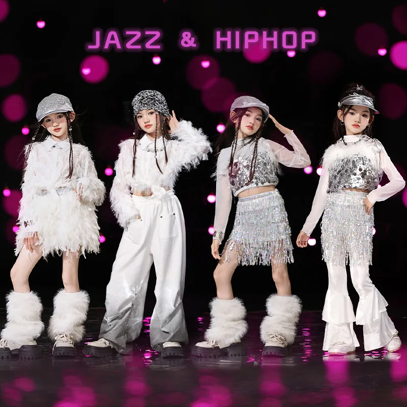 Хип-хоп для девочек K-pop сценические костюмы детские уличные танцевальные