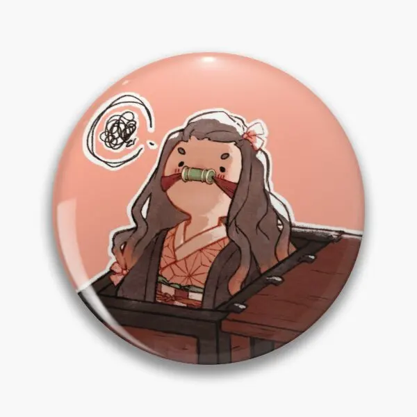 

Angy Nezuko Customizable Soft Button Pin Women Collar Gift Creative Metal Fashion Clothes Cute Decor Jewelry Lapel Pin Funny