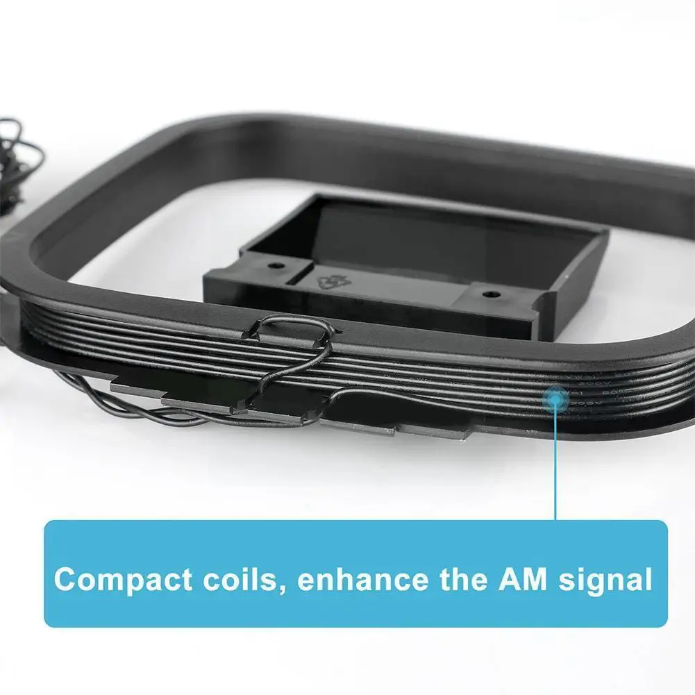 

Mini Am/fm Radio Loop Antenna Radio Signal Receiving Antenna Suitable For Hi-fi Audio Receiver System Connector D1z8