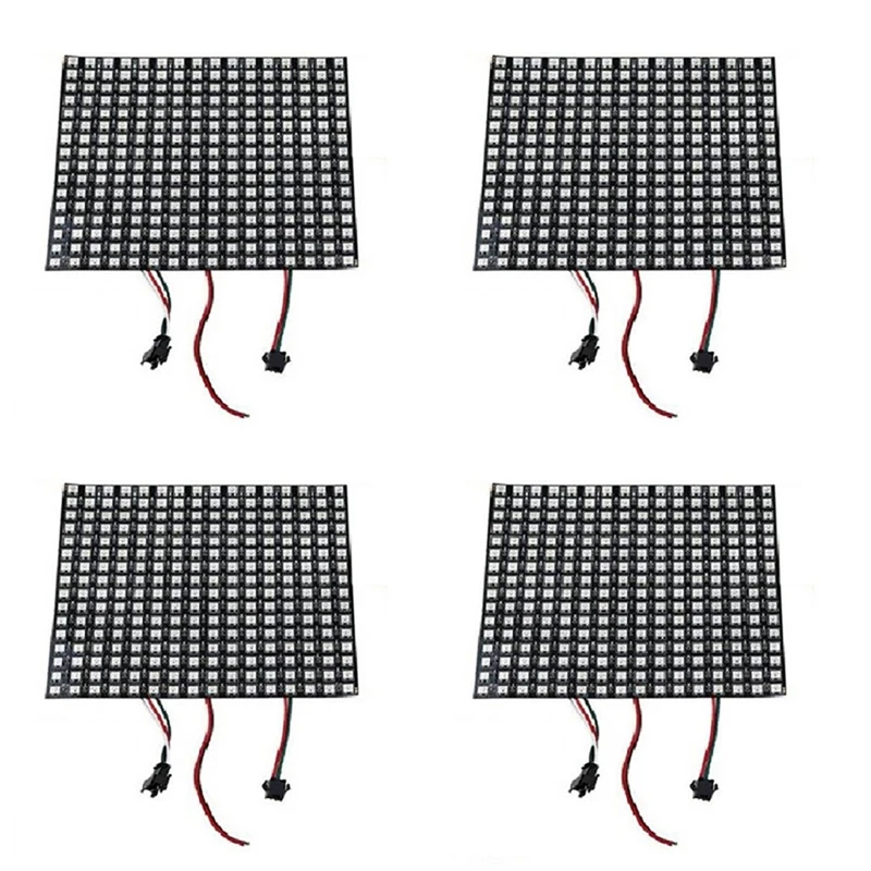 

4х 16X16 SK6812 WS2812B Адресуемая Гибкая Светодиодная панель пикселей экран цифровой пиксельный экран DC5V