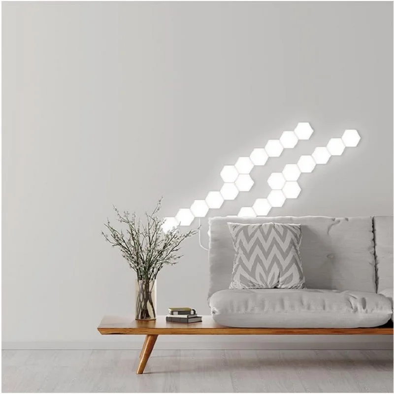 

RGB Quantum Lamp Hexagon Light Touch Sensor RGB LED Honeycomb Light LED Wall Lamp Creative Background Wall Bedroom Decoration