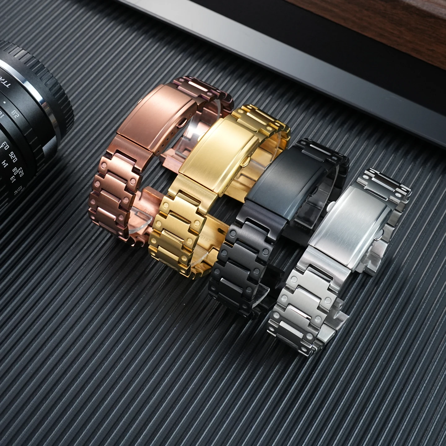 Фото Для G-Shock Casio GM-2100 ремешок для часов из нержавеющей стали, быстросъемный водонепроницаемый металлический ремешок для часов, мужские аксессуары для часов 16 мм №5