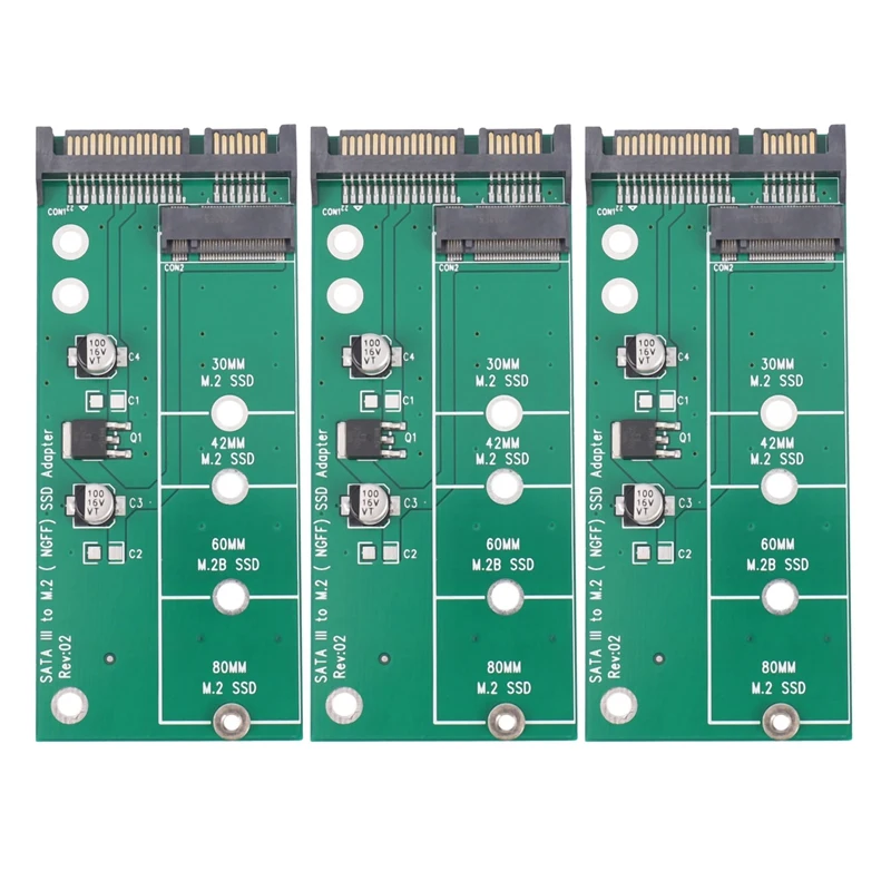 

3X Ngff ( M2 ) Ssd на 2,5 дюймовый адаптер Sata M.2 Ngff Ssd на Sata3 конвертируемая карта для жесткого диска 30/42/60/80 мм M.2 Ssd