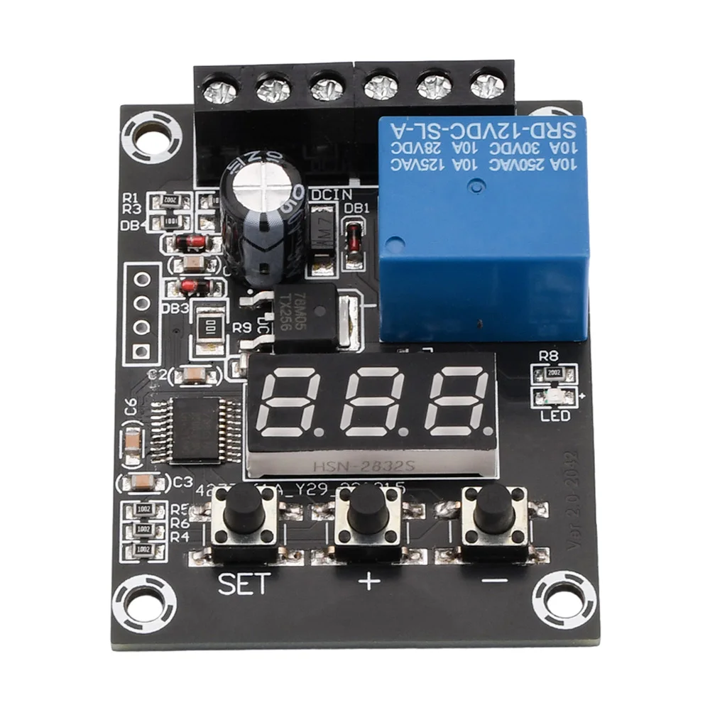 DC12V 24V модуль обнаружения напряжения реле ЖК-дисплей заряд/разряд плата защиты от