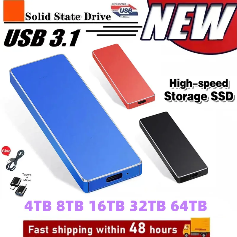

Твердотельный Накопитель SSD Type-C портативный, 1 ТБ, USB 3,1