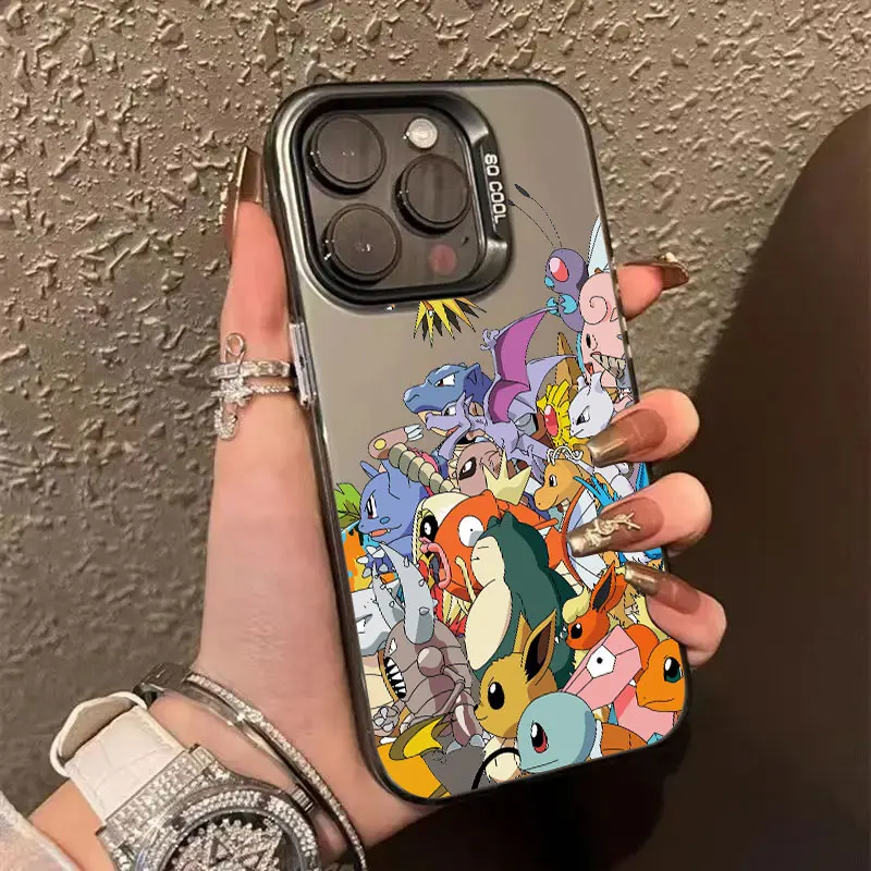 Чехол с изображением аниме Pocket Monster Pokemon для Apple iPhone 16e 16 14 15 13 11 Pro Max чехол Plus 12 Mini