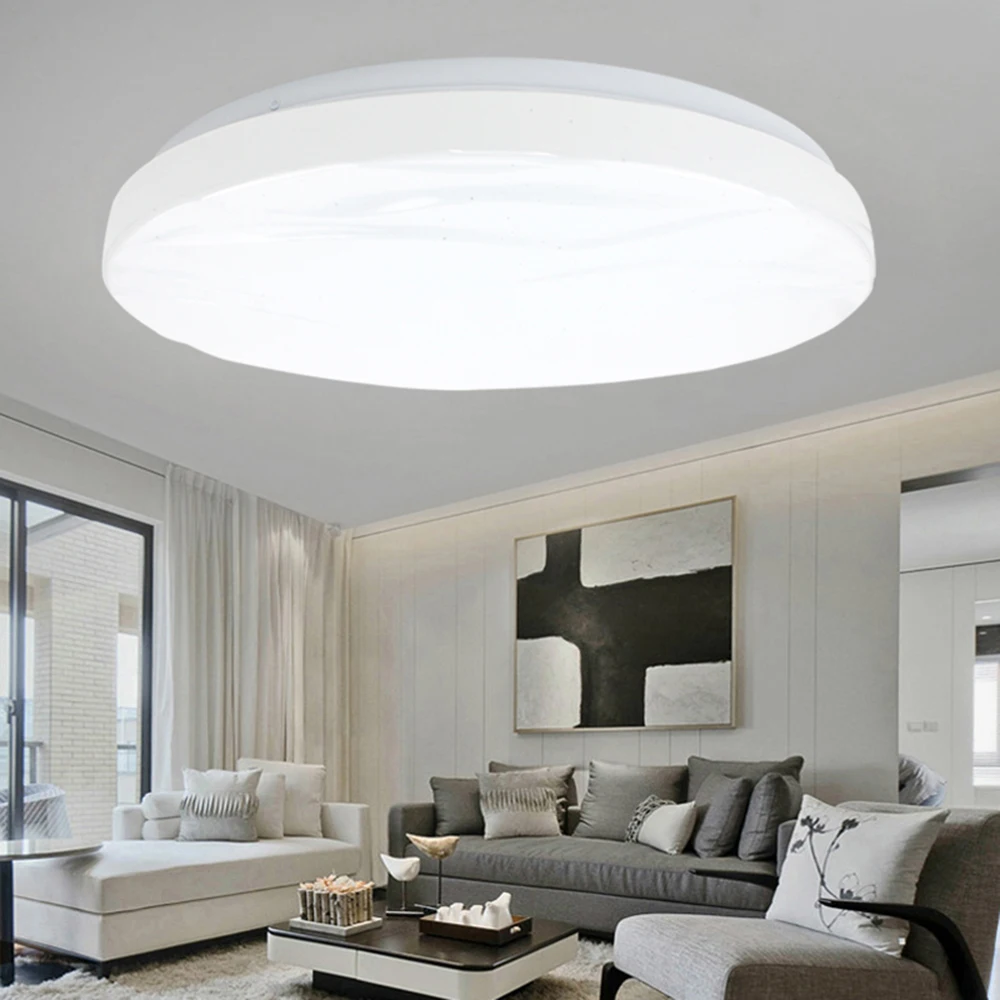 

Светодиодный потолочный светильник 6500K с утопленным креплением, 36 Вт, 24 Вт, 18 Вт, 12 Вт, 220 В переменного тока, Современная потолочная лампа для ...