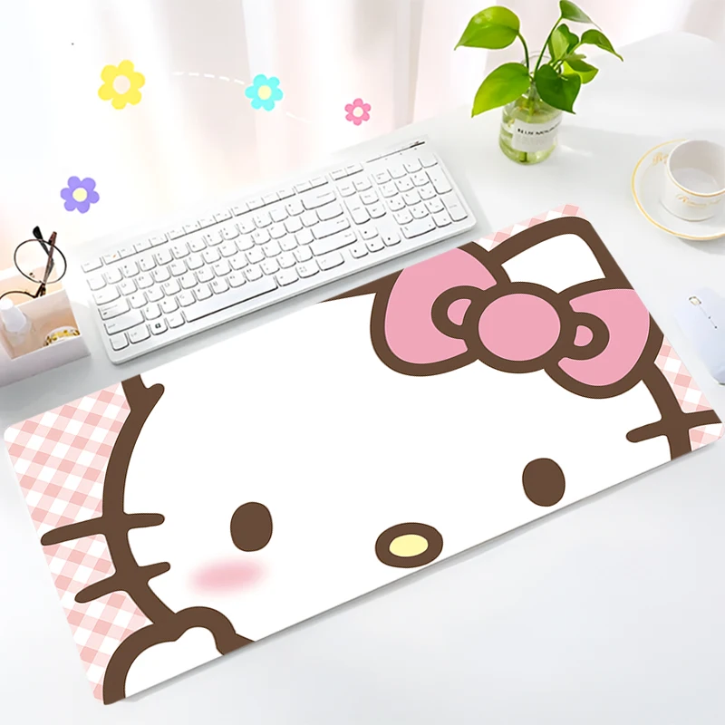 Милый розовый коврик для мыши с аниме большой из поликарбоната Hello Kitty XXL Sanrio