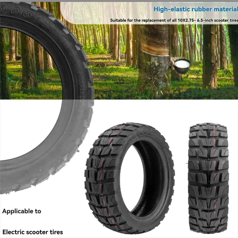 Фото НОВИНКА! В НАЛИЧИИ - Внешняя шина 10X2.75-6.5 для электросамокатов Speedway 5 и Dualtron 3, 10-дюймовая бескамерная внедорожная шина, запчасть, 1 шт. №2