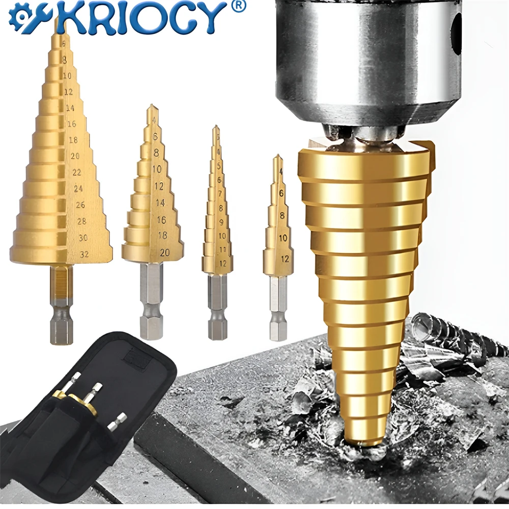 

Набор ступенчатых сверл KRIOCY 4-12 4-20 4-32 мм