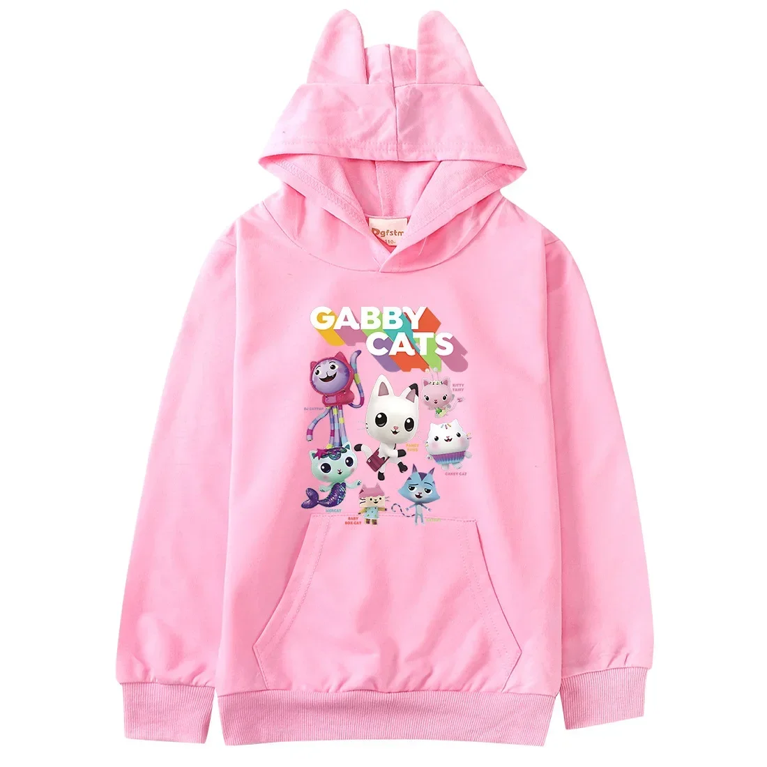 Худи детское с кошачьими ушками и карманами для девочек