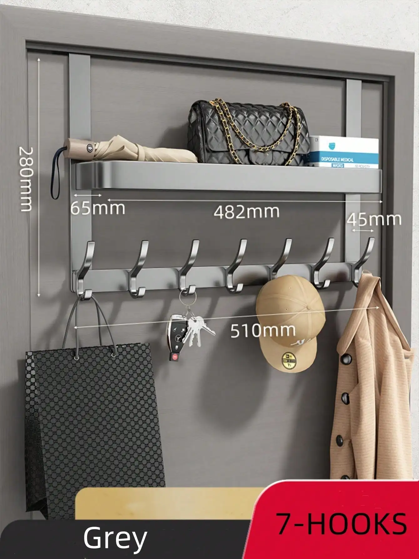 

Металлический стеллаж над дверью