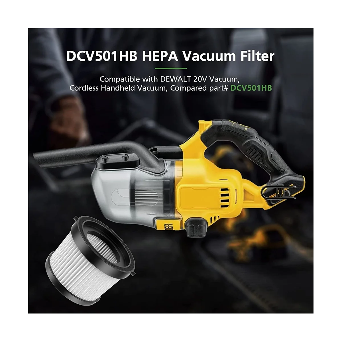 Сменный HEPA-фильтр для DEWALT DCV501HB 2 шт. беспроводной ручной пылесос 20 в с черной