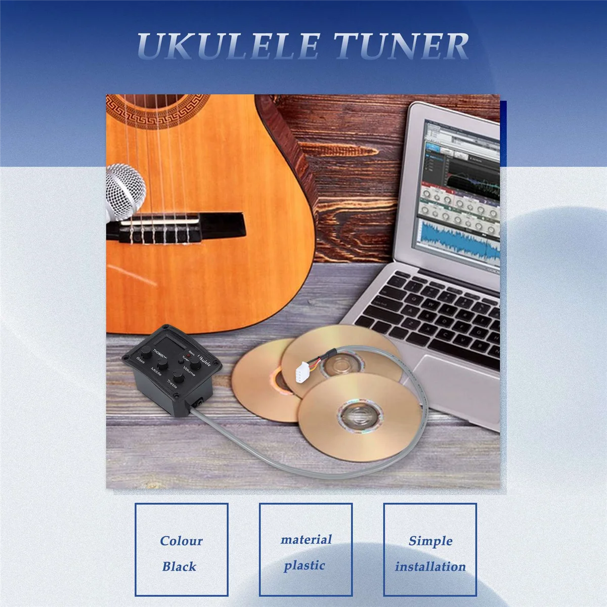 Ukelele Uke пьезоусилитель звукосниматель 3-полосный эквалайзер тюнер Система с