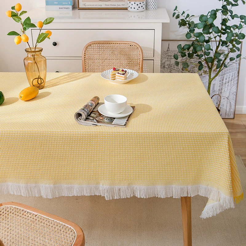 

Cotton Linen Tablecloth Tea Table Runner Decoration Rectangle Table Cover for Kitchen Wedding Dining Room Camping