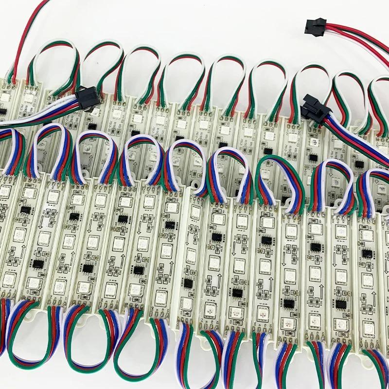 

20pcs 12V 5050 LED Module Full Color LED Advertising Character Sign Fantasy Programmable Breakpoint RGB Dream Color LED Module