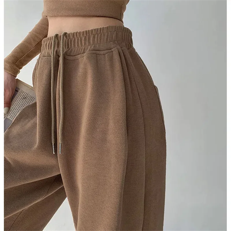 Vintage Grey Baggy Sweatpants Women Korean Fashion Autumn Loose Sports Cargo Pants Winter Y2k Clothing Pantalones De Mujer