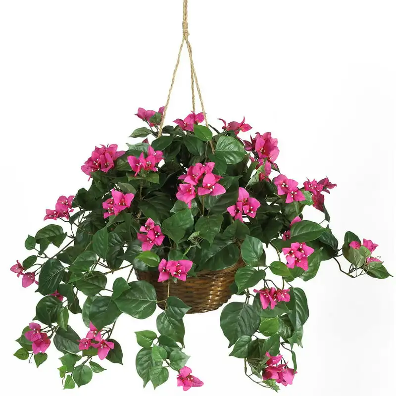 

Bougainvillea Hanging Basket Artificial Plant, Greenhouse Chicken wire Garden Concrete mold Balcony privacy screen Patio paving