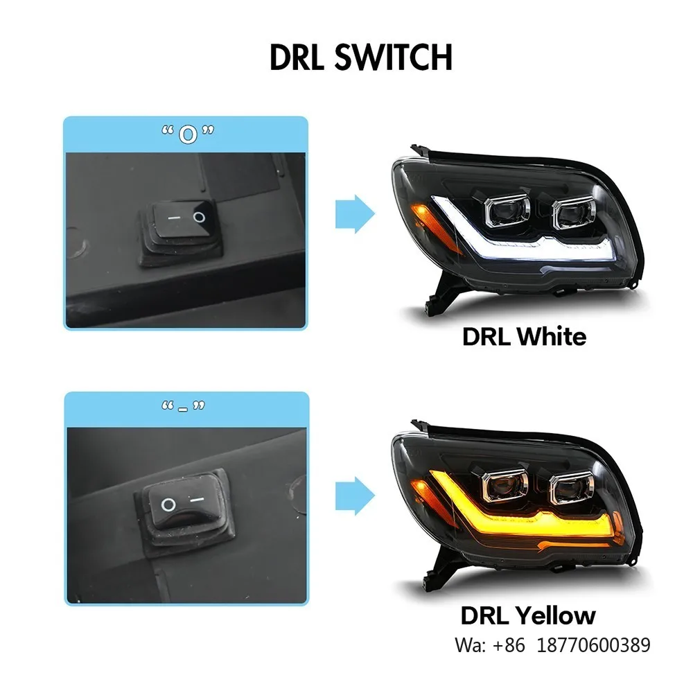 Фото Новые сменные светодиодные фары LUMA с двойным проектором для Toyota 4Runner Hilux Surf 4-го поколения 2003-2009 годов №4