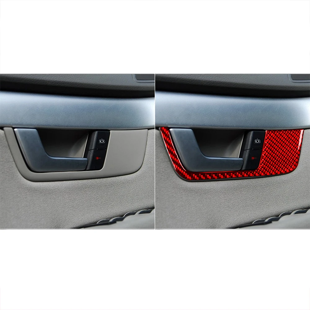 Фото Для Audi A4 S4 B7 2005-2008: накладка на панель переключателей дверных ручек из углеродного волокна, модифицированная крышка, аксессуары для декора интерьера автомобиля, наклейка №5