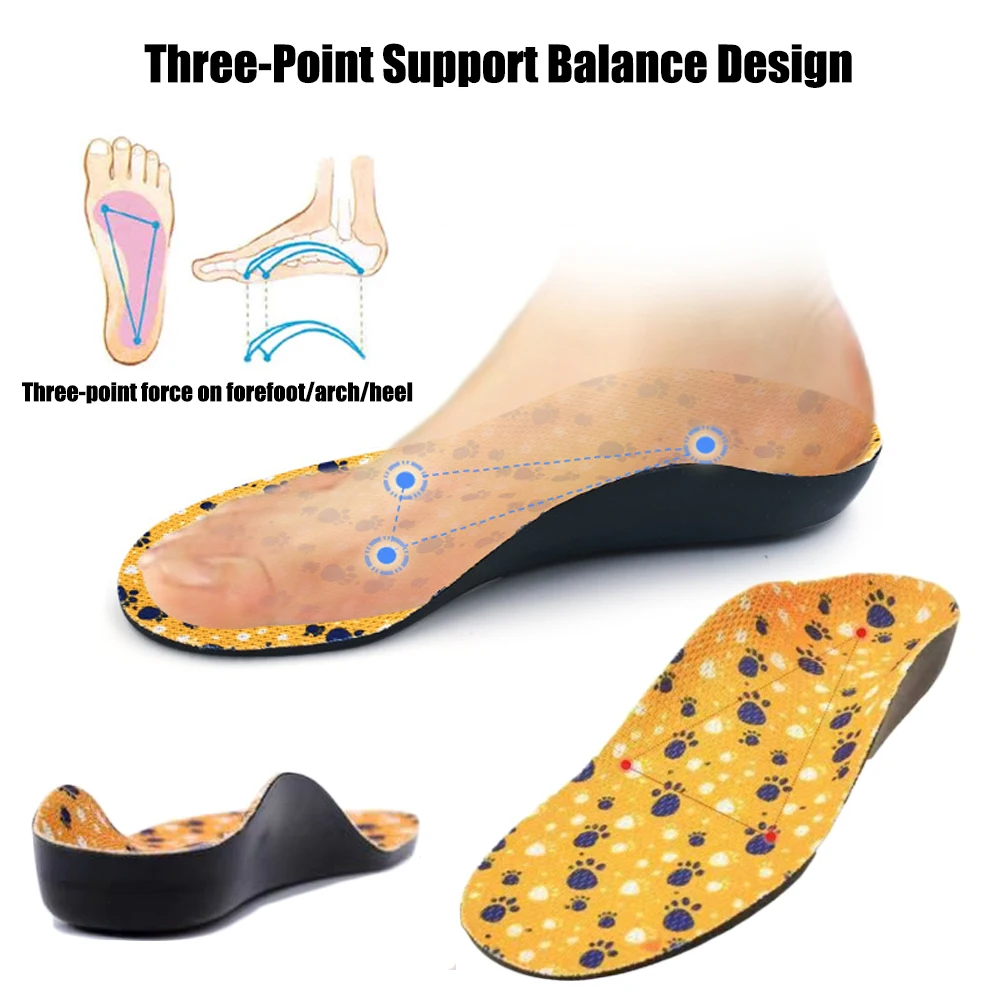 Kids Flatfoot Orthopedic Sport Insoles for Shoes Children Orthotics Insoles Flat Feet O/X Leg Correction Arch Support Shoe Pad