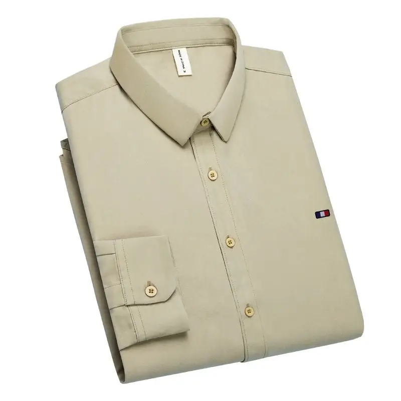Оригинальные мужские рубашки нового дизайна однотонная деловая Классическая