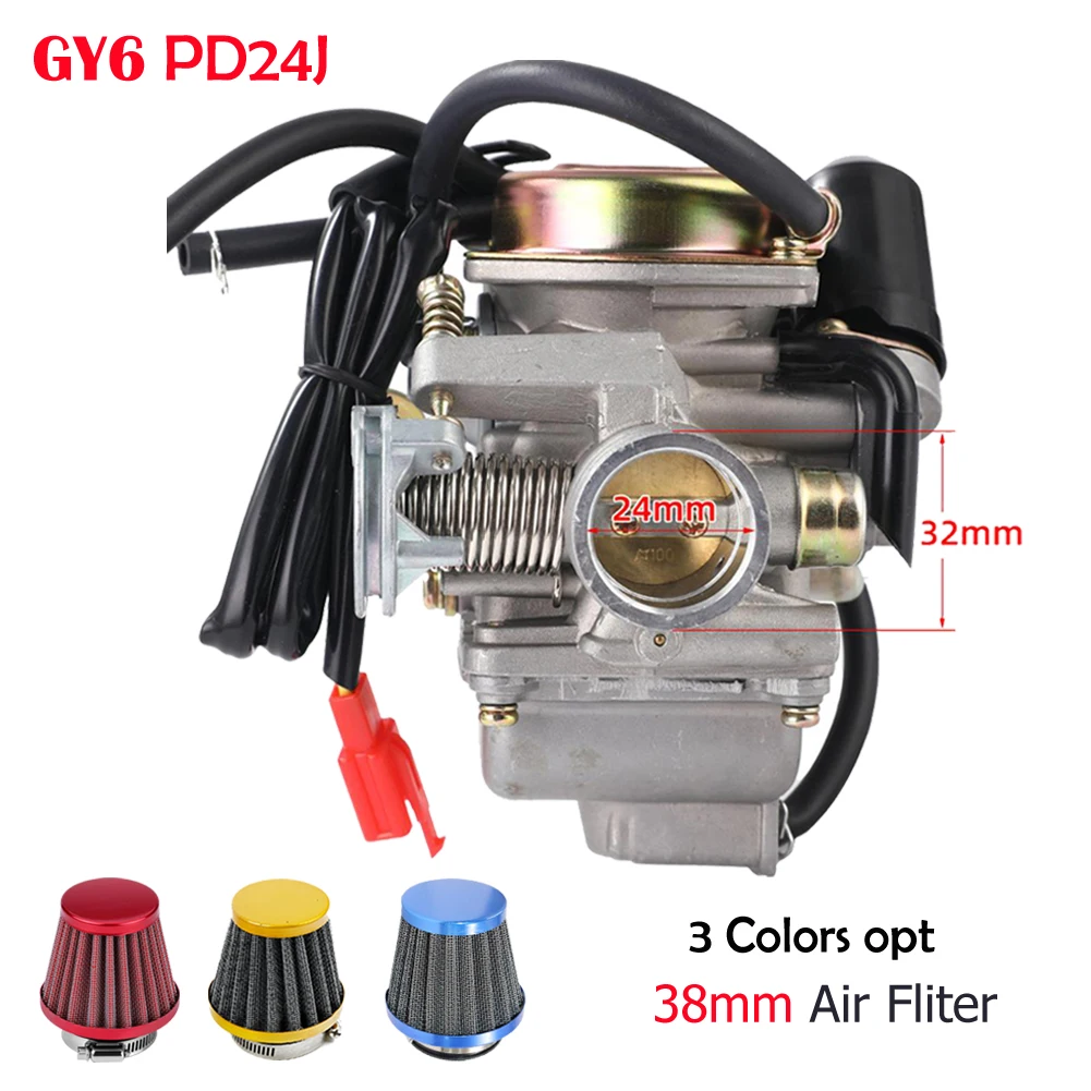 

Universal Carburador 24mm 4T For Yamaha GY6 110cc 125cc 150cc Scooter Moped PD24J CVK CARBURETOR CARB ATV QUADS GO-KART BUGGY