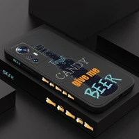 luxury dark beer phone case for xiaomi mi 12 11 ultra lite 10 10s 9 11t 10t 9t pro lite poco m4 x4 f3 x3 m3 5g pro cover