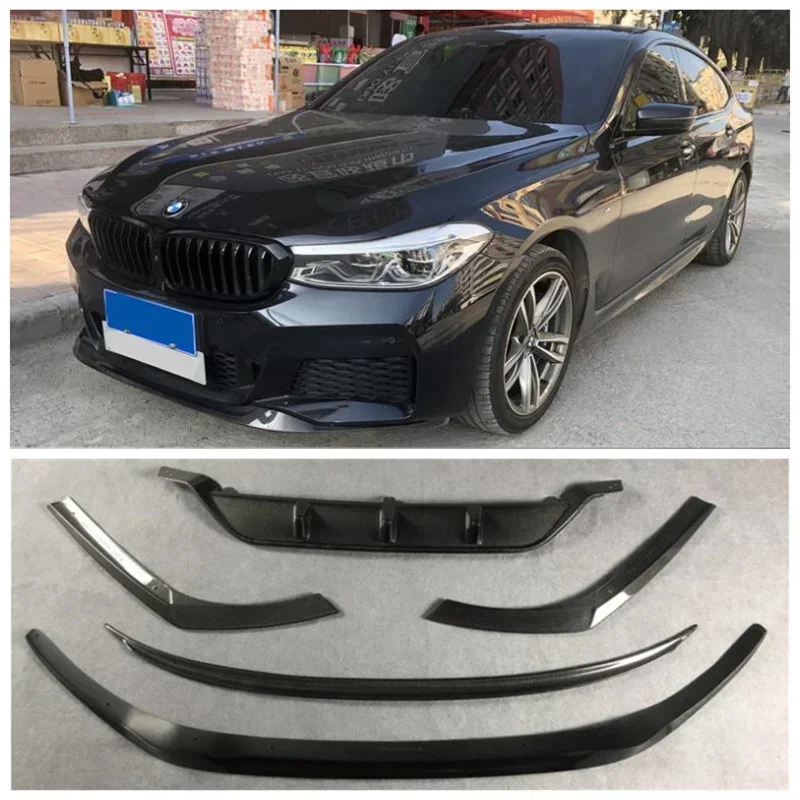 Фото Для BMW 6 серии GT G32 18-22 передний бампер из углеродного волокна, задний диффузор, разделители багажника, боковая юбка, спойлер, комплект кузова №1