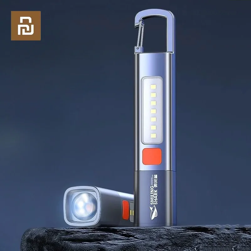 Youpin улыбающаяся Акула уличный фонарик портативный мощный с регулируемым фокусом
