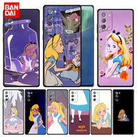 alice in wonderland anime case for samsung galaxy note 20 10 9 8 s21 s20 fe plus ultra lite 4g 5g cover silicone phone black