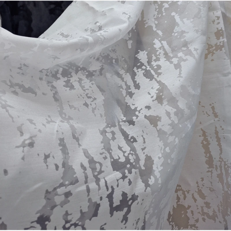 

Ткань из органзы с изображением сгоревшего цветка, легкая прямая текстура, дизайнерская Ткань для шитья, искусственный полиэстер