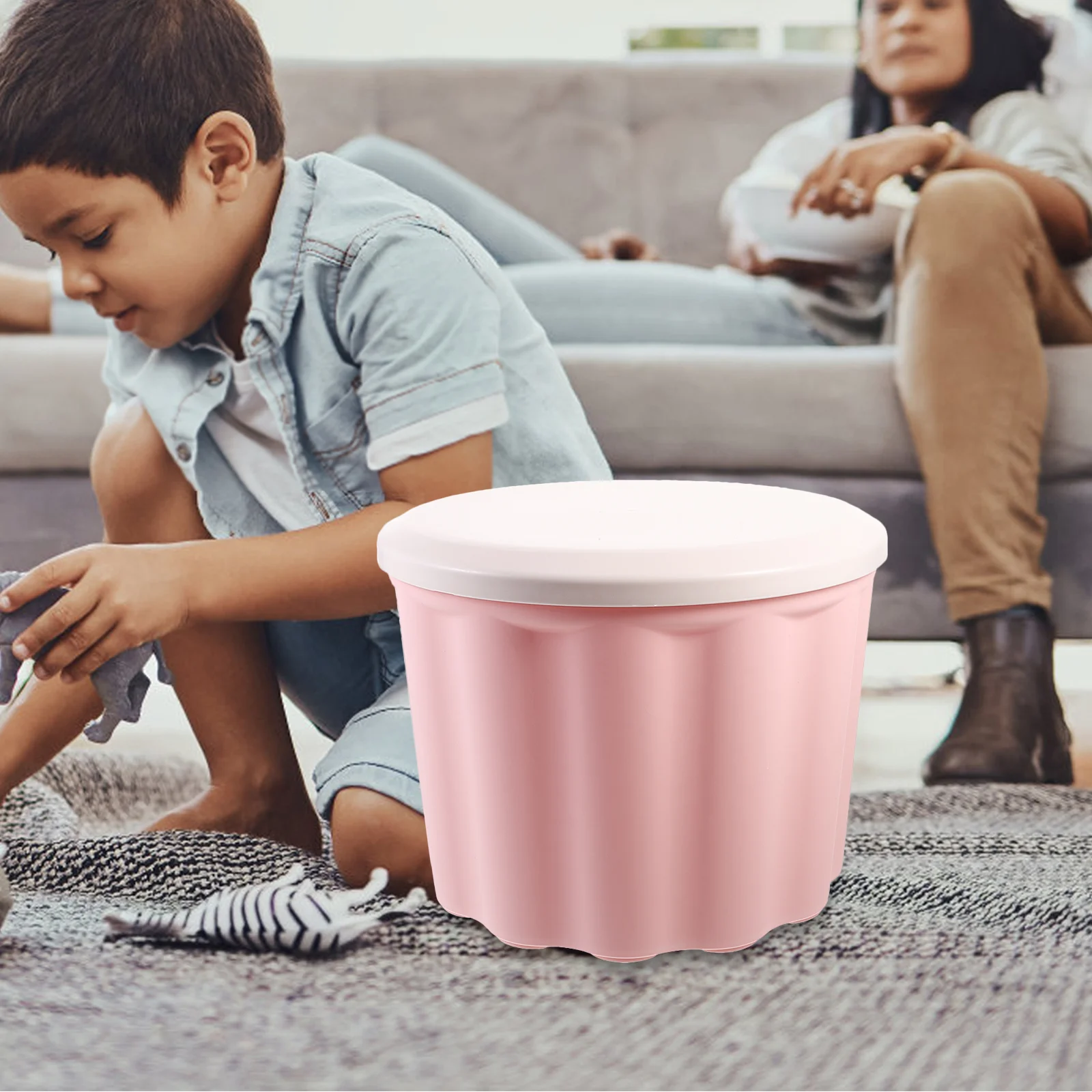 

Toy Organizers Plastic Building Blocks Case Storage Bins Lids Household Small Stool Bucket Containers