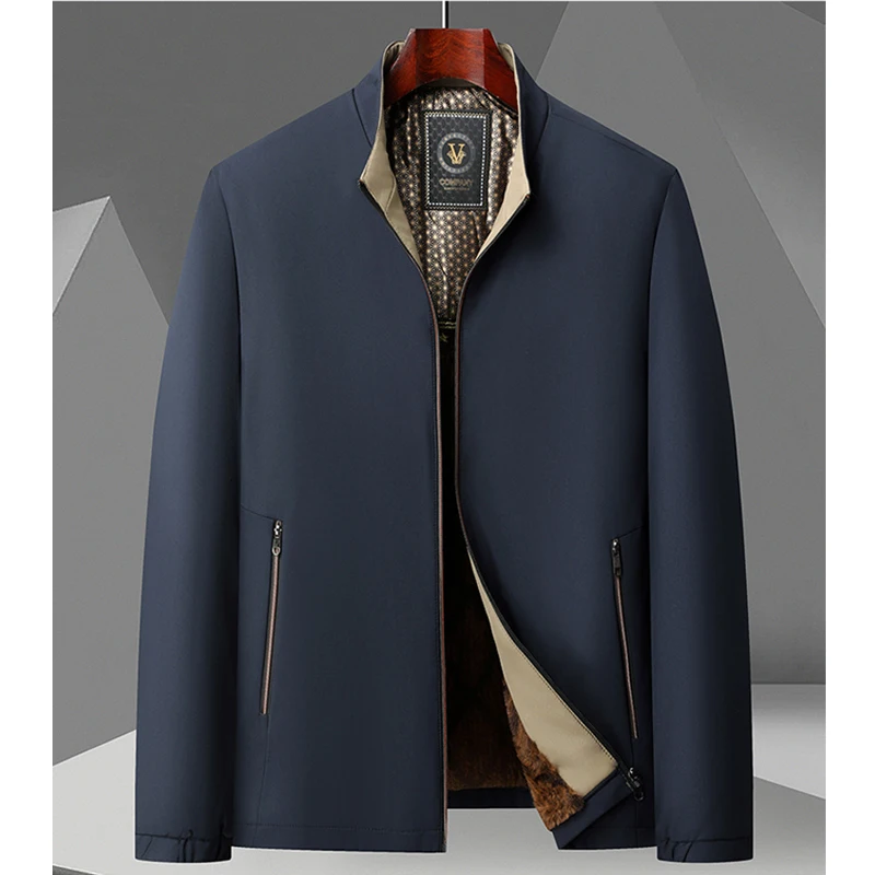 Повседневные флисовые теплые зимние куртки для мужчин деловые пиджаки удобная