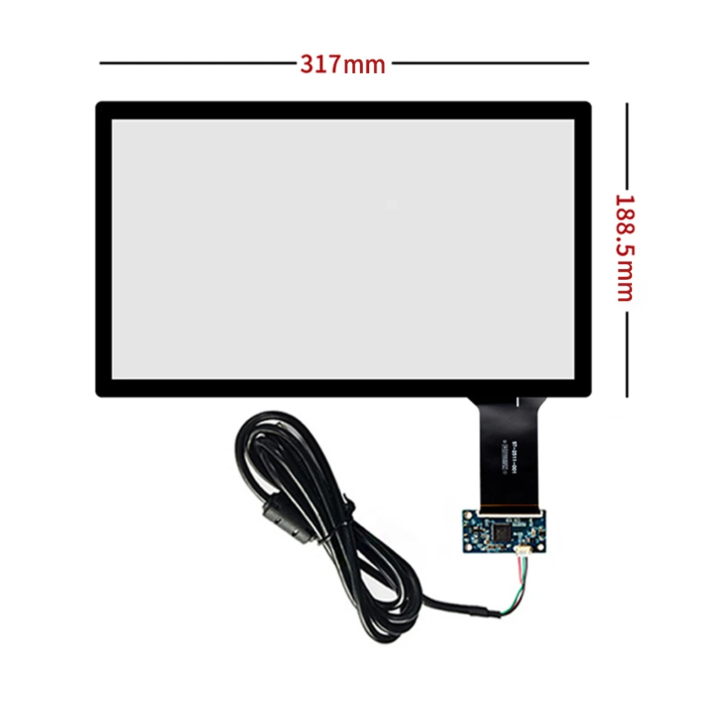 For 13.3 inch 317X188mm Capacitive touch screen + USB control card Set cable Plug and Play
