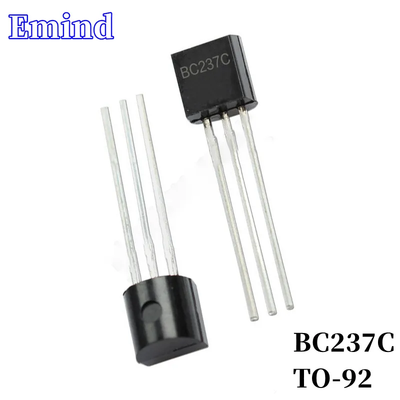 

100Pcs BC237C DIP Transistor TO-92 Type NPN Bipolar Amplifier Transistor 45V/100mA