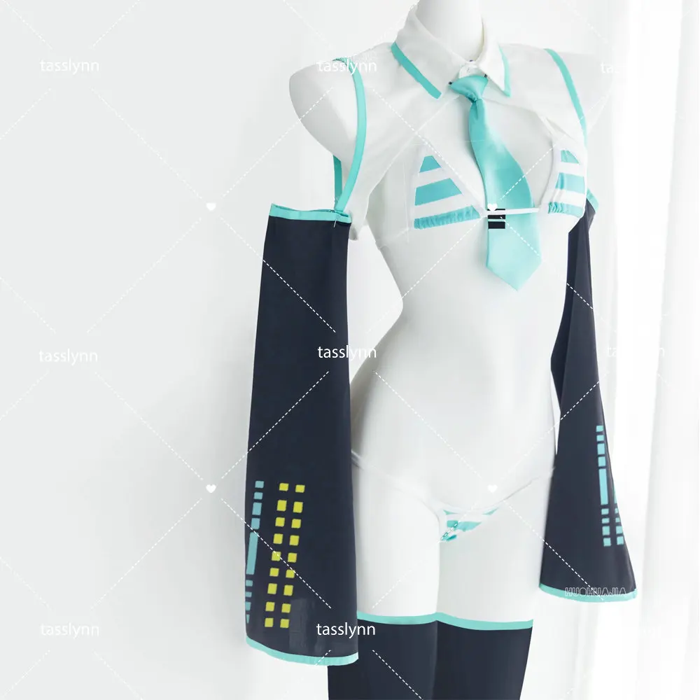 Синий купальник для косплея Mikuu костюмы на Хэллоуин женщин костюм микуу аниме