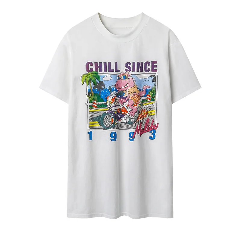 

Футболка женская оверсайз из мягкого хлопка, с круглым вырезом