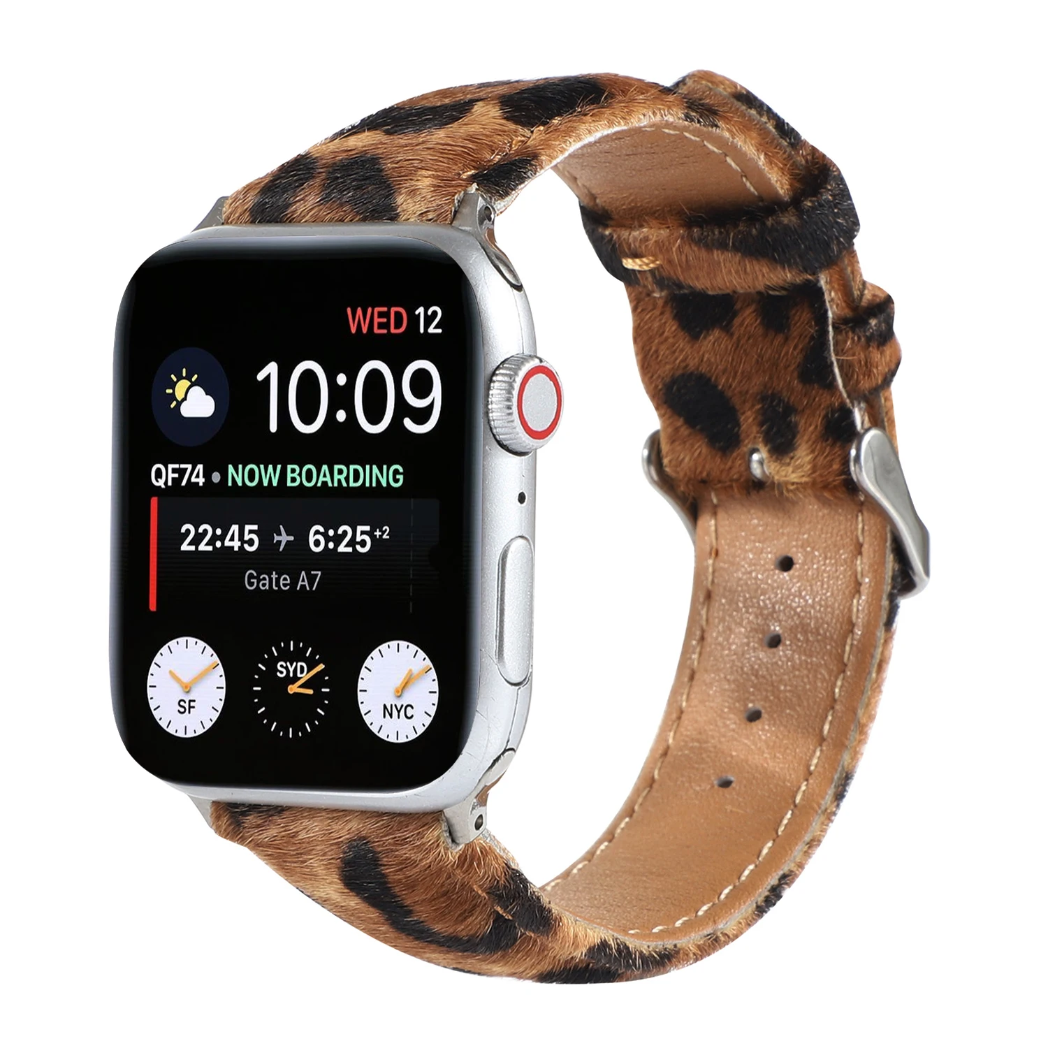 Кожаный браслет из леопардового конского волоса для Apple Watch Band 40 мм 41 мм 42 мм 44 мм 45 мм 49 мм Ремешок iWatch Series 4 5 6 7 8 9 SE Ultra (art.: 3920c03014fa4) - 3920c03014fa4