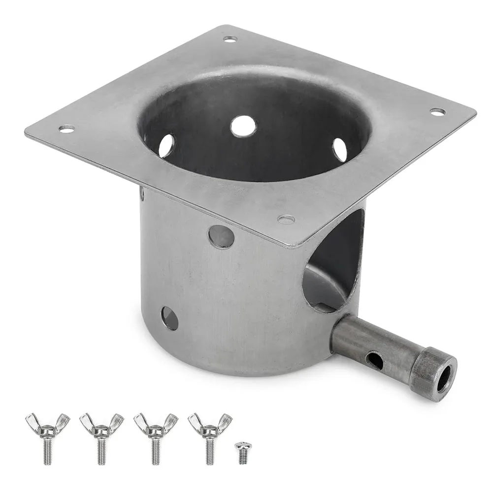

Grill Accessories Steel Fire Burn Pot 14 Gauge Steel Wall 9 Large Air Holes Breathability Combustion Efficiency