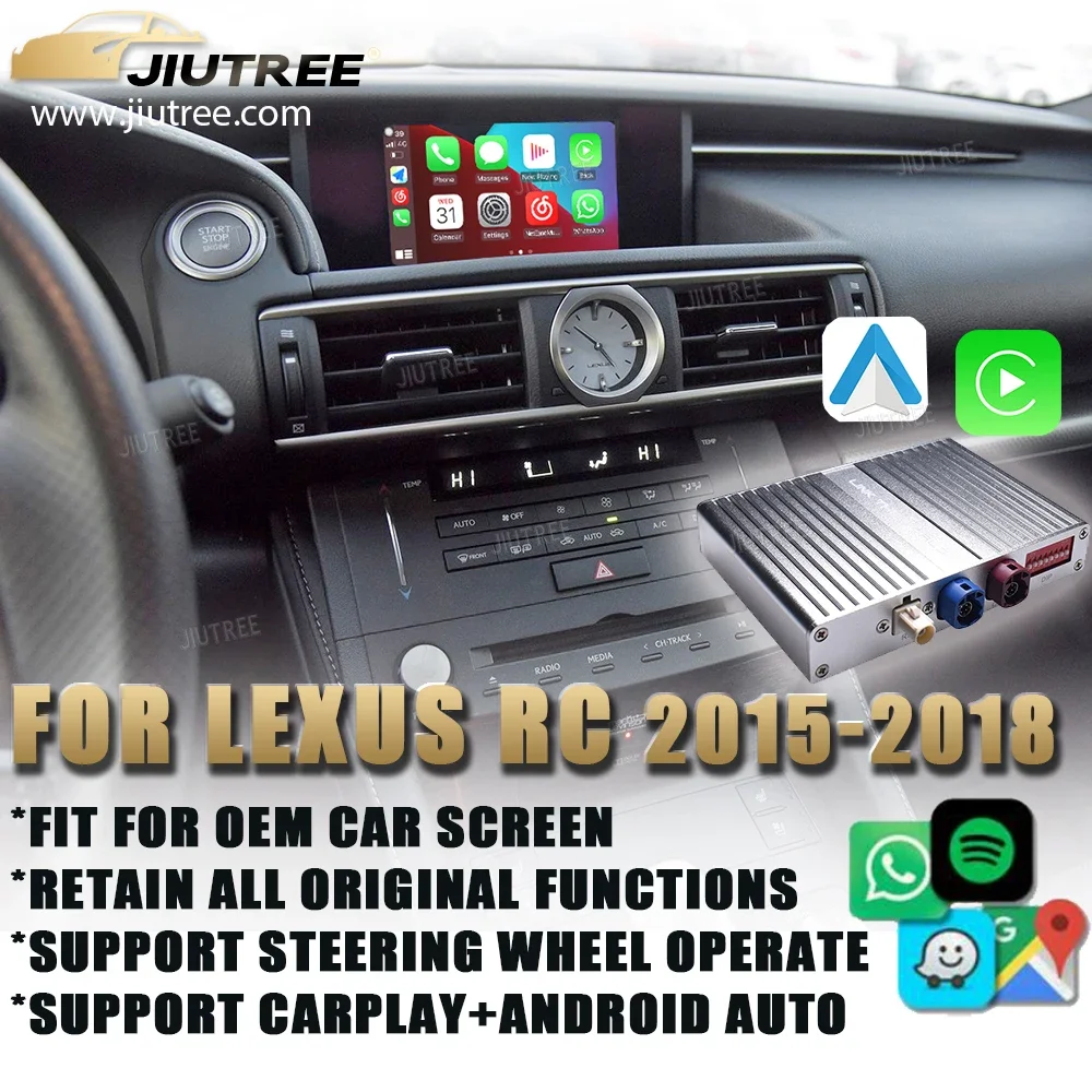 Интерфейсная коробка Linux для Lexus RC 2015-2018 CarPlay Android Auto Stereo Upgrade OEM экран Комплект